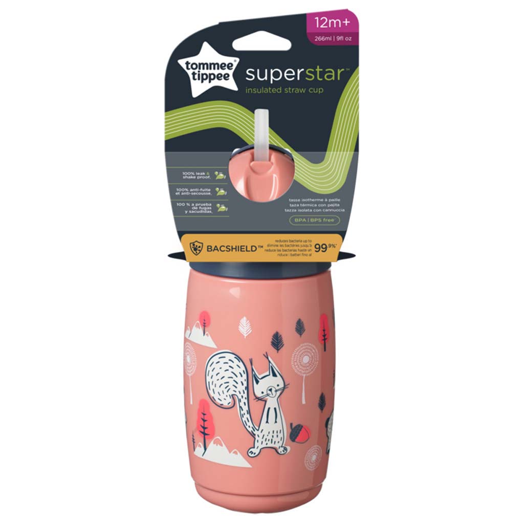 Tommee Tippee: Superstar Mókusos itatópohár szívószállal 266ml (12 hó+) kép 1