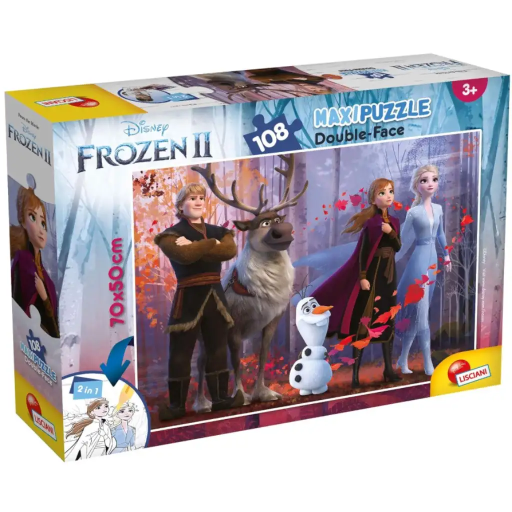 Jégvarázs 2 2 az 1-ben 108db-os puzzle és színező 70x50cm - Lisciani kép 1