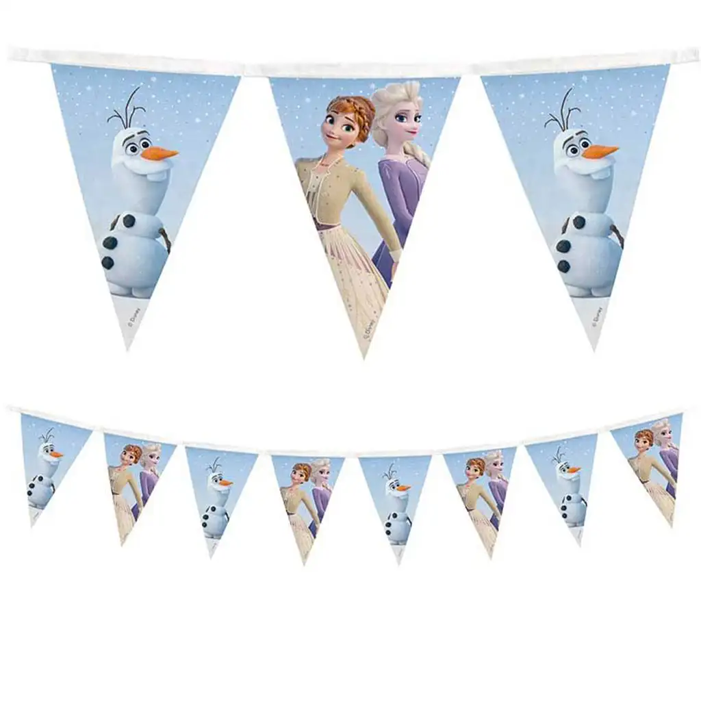 Jégvarázs 2 mintás újrahasznosítható party zászlófüzér 230cm kép 1