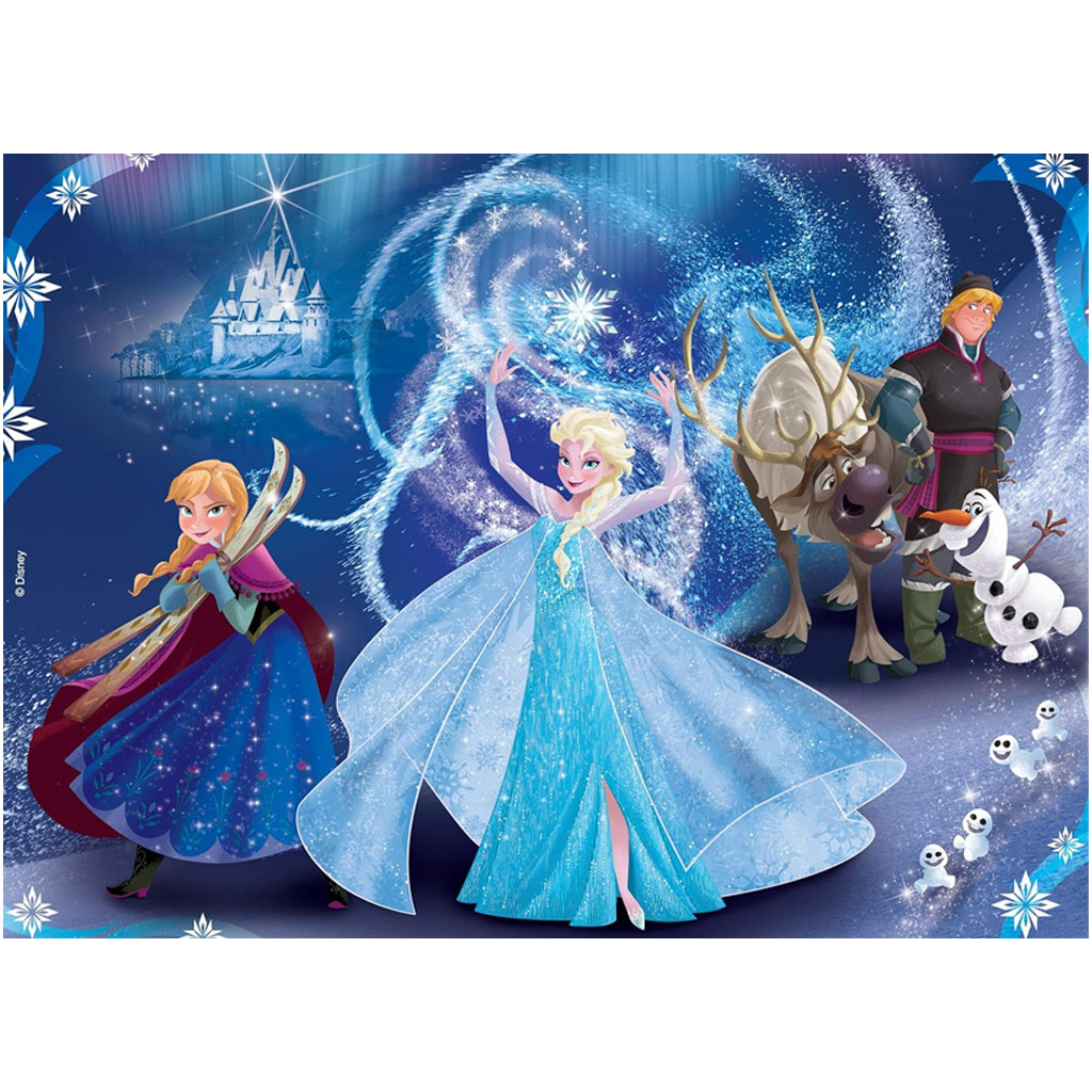Jégvarázs 2 az 1-ben 24db-os puzzle és színező 50x35cm - Lisciani kép 2