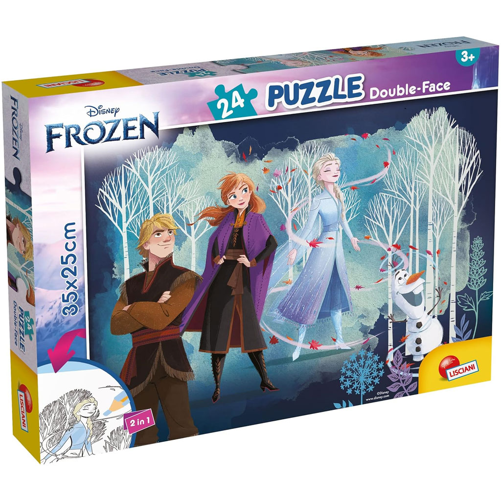 Jégvarázs 2 az 1-ben 24db-os puzzle és színező 35x25cm - Lisciani kép 1