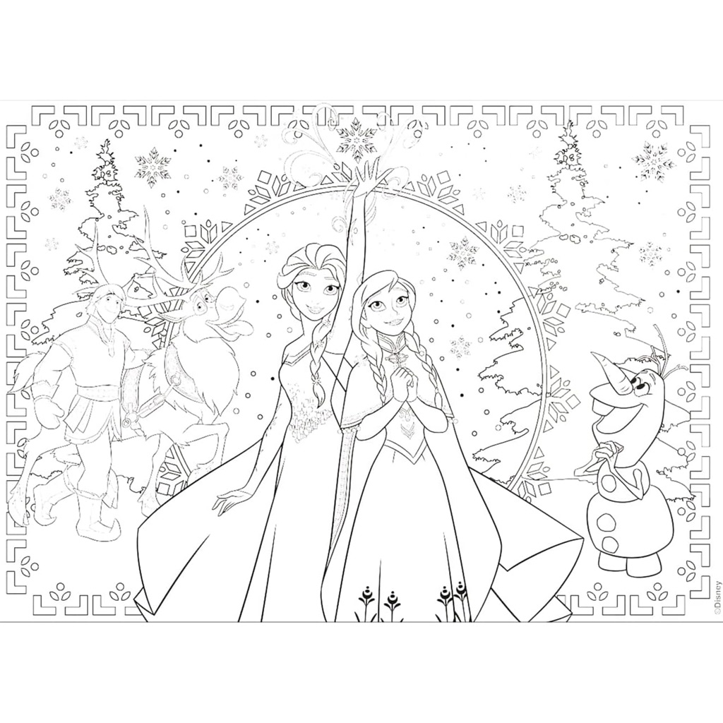 Jégvarázs 2 az 1-ben 250db-os puzzle és színező 50x35cm - Lisciani kép 3