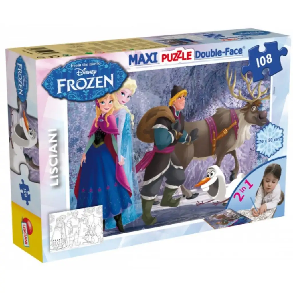 Jégvarázs csapat 2 az 1-ben 108db-os puzzle és színező 70x50cm - Lisciani kép 1