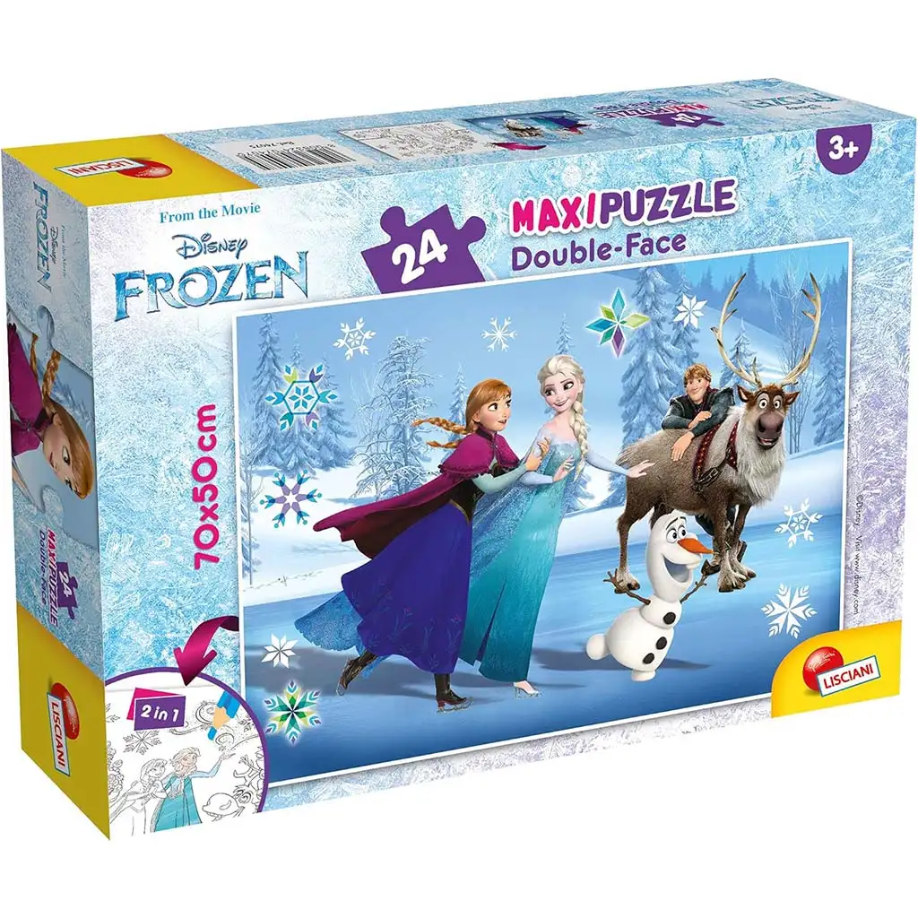 Jégvarázs 2 az 1-ben maxi 24db-os puzzle és színező 70x50cm - Lisciani kép 1
