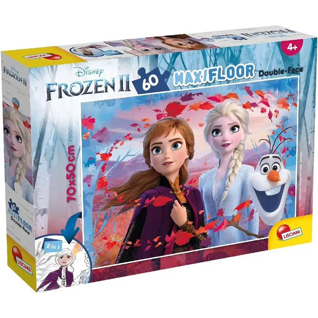 Jégvarázs 2 az 1-ben maxi 60db-os puzzle és színező 70x50cm - Lisciani kép 1