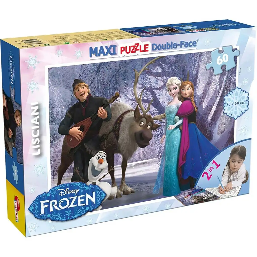 Jégvarázs Móka és zene 2 az 1-ben 60db-os maxi puzzle és színező 70x50cm - Lisciani kép 1