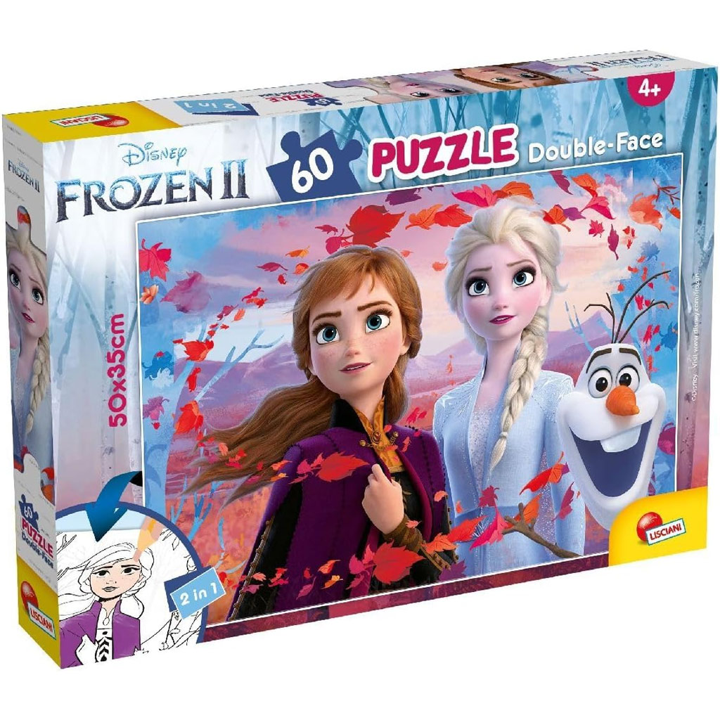 Jégvarázs 2 2 az 1-ben 60db-os puzzle és színező 50x35cm - Lisciani kép 1
