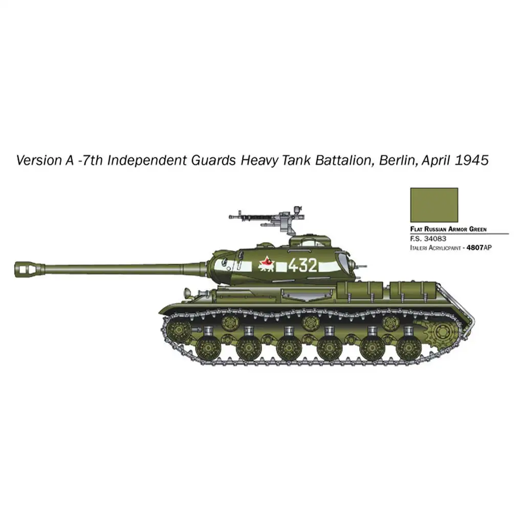 Italeri 1/56 JS2 Stalin tank makett kép 3