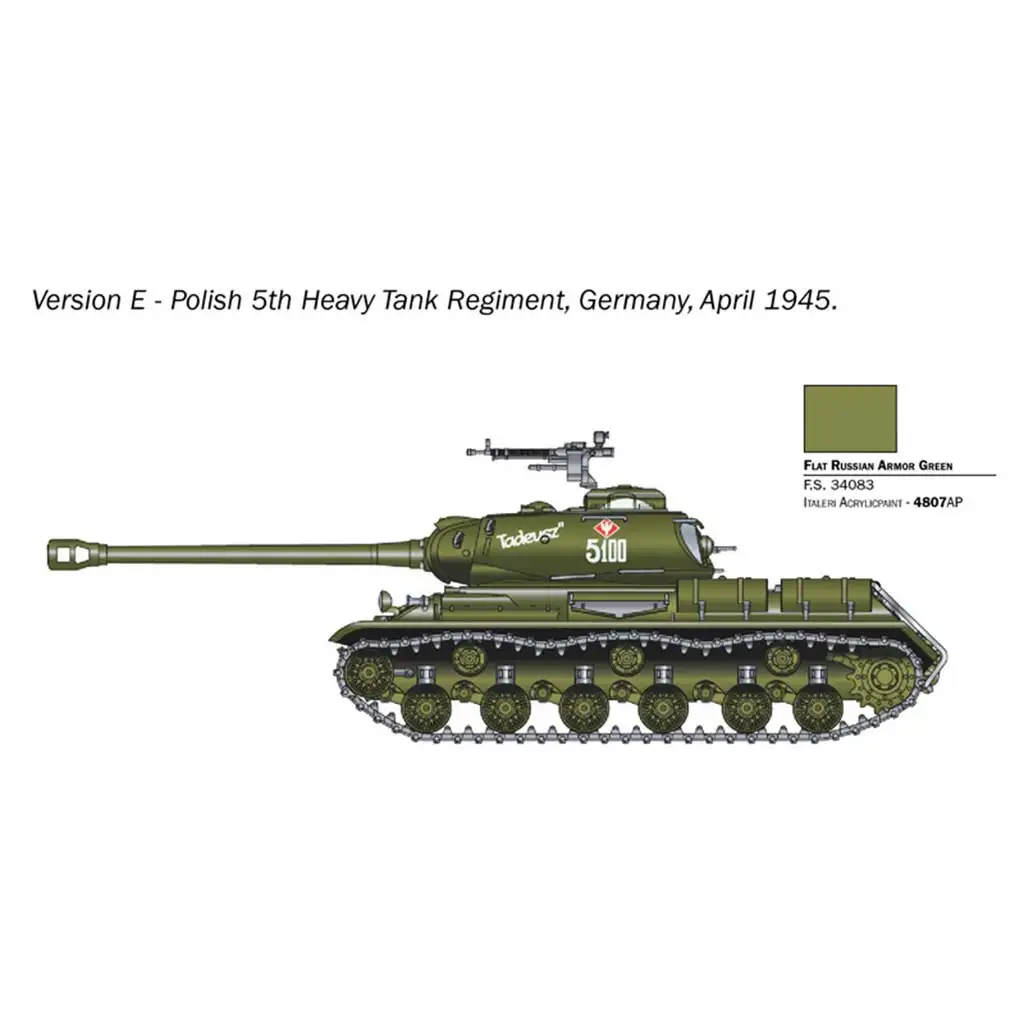 Italeri 1/56 JS2 Stalin tank makett kép 4