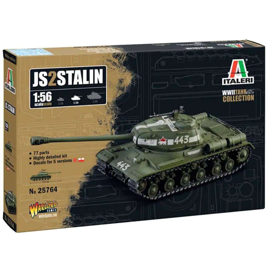 Italeri 1/56 JS2 Stalin tank makett kép 1