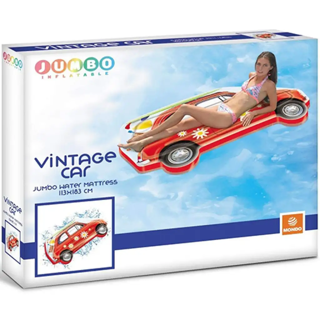 Jumbo Retro autó gumimatrac 113x183cm  - Mondo Toys kép 1
