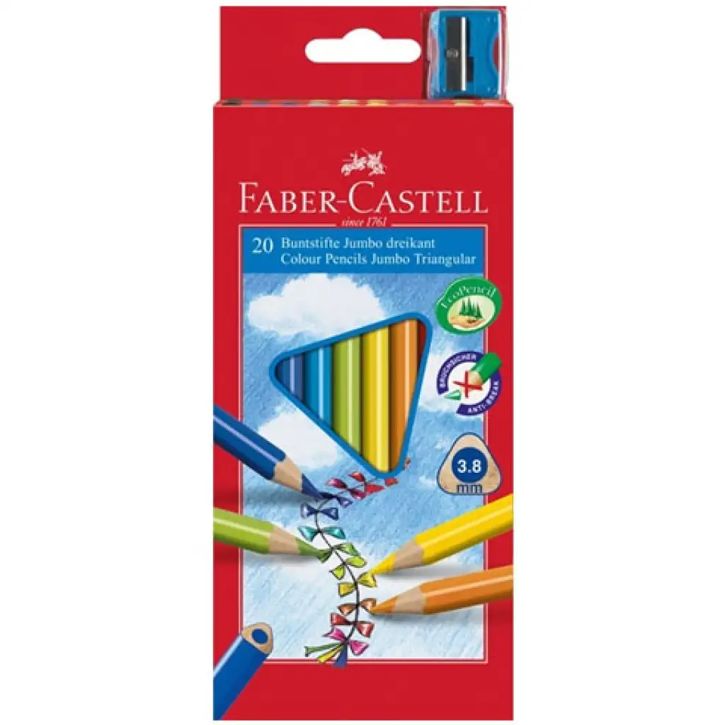 Faber-Castell: Junior színes ceruza 20db-os hegyezővel kép 1