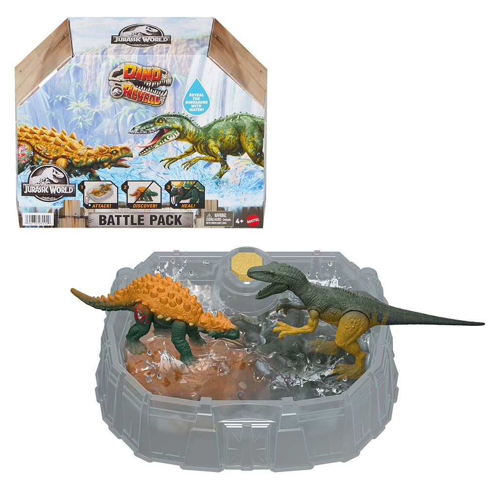 Jurassic World: Dino Reveal Battle Pack csomag 2db dinóval - Mattel kép 1
