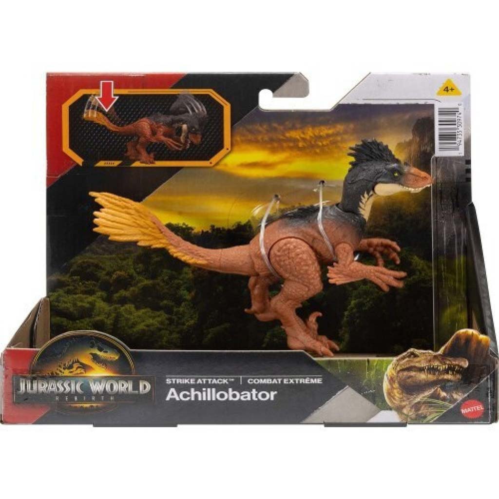 Jurassic World: Újjászületés Strike Attack Achillobator támadó dinoszaurusz figura - Mattel kép 1