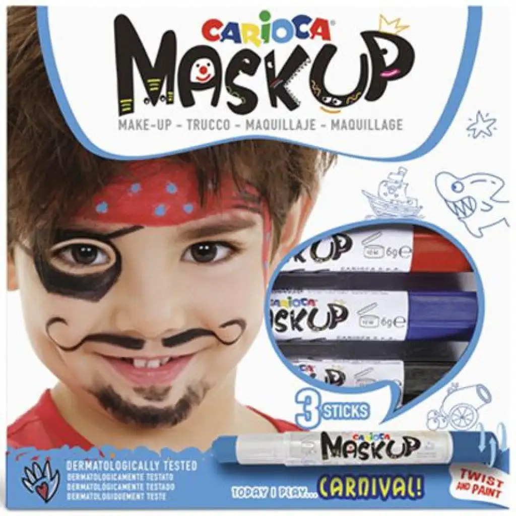 Carioca Maskup: Kalóz arcfestő szett 3 színnel kép 1