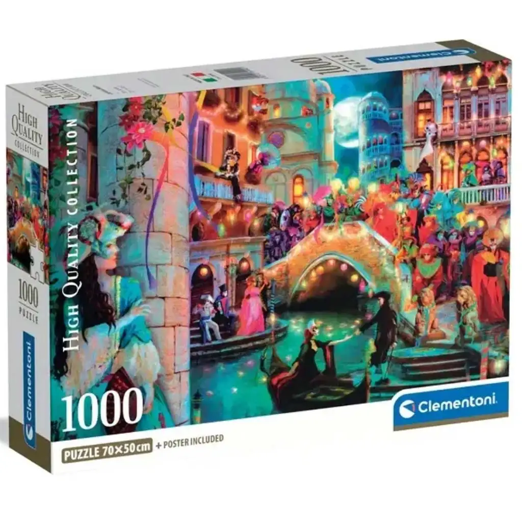 Karnevál a város utcáin 1000 db-os HQC puzzle poszterrel - Clementoni kép 1