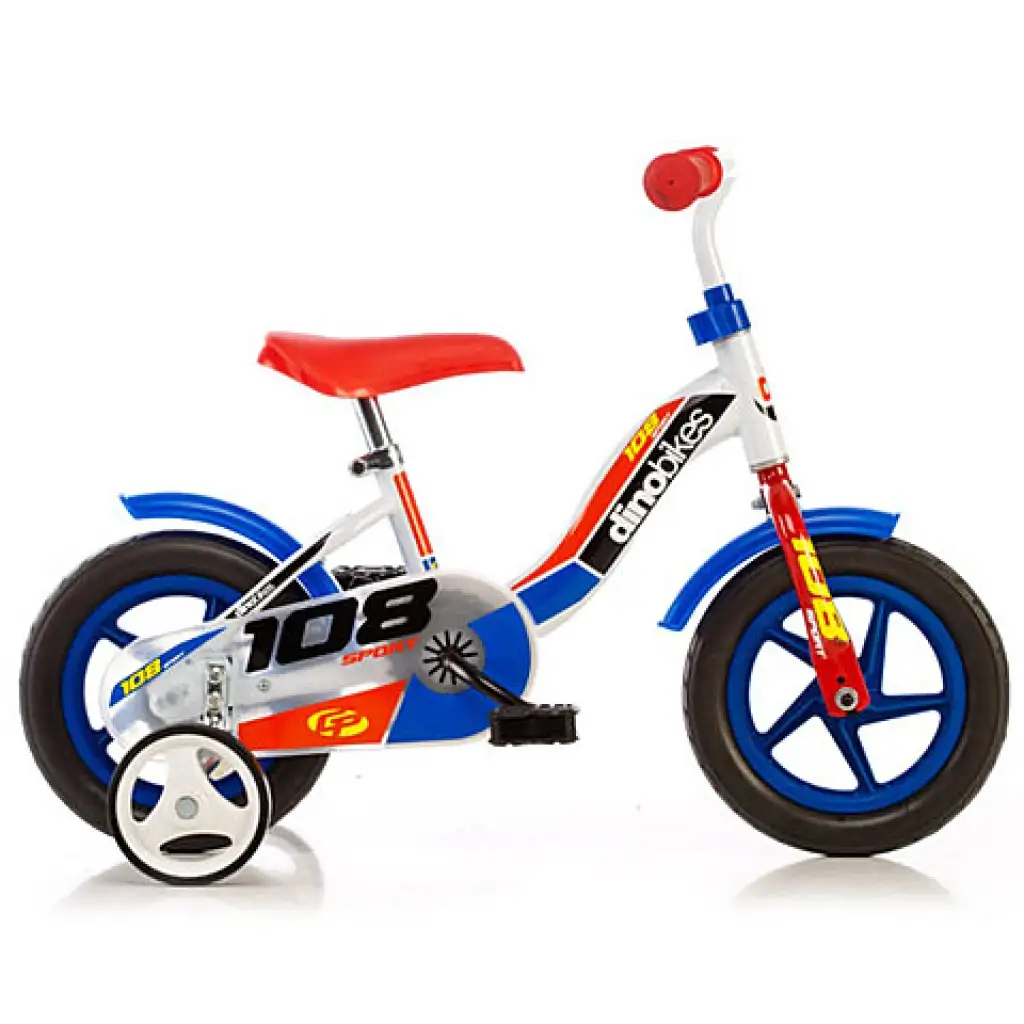 Piros-fehér gyerek bicikli 10-es méretben - Dino bikes kerékpár kép 1
