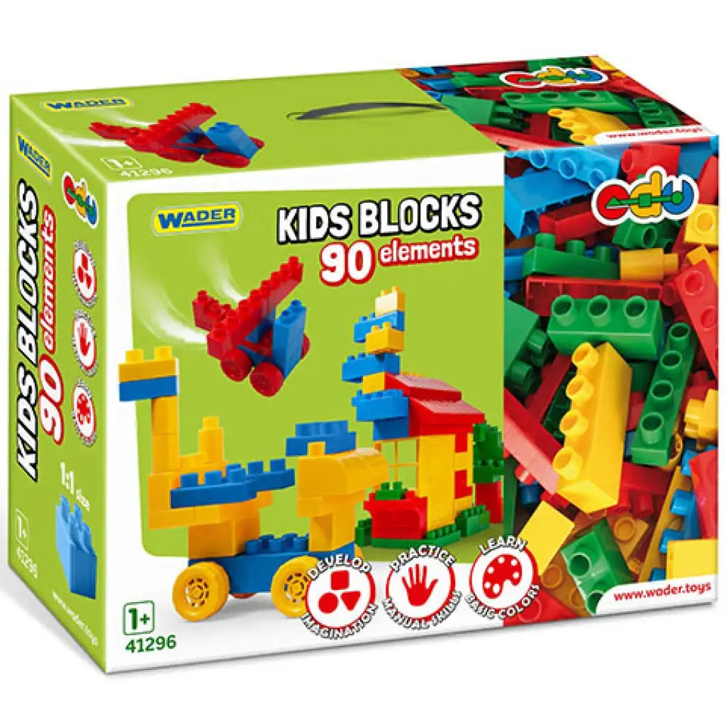 Kids Bloks építőelemek 90db-os szett - Wader kép 1