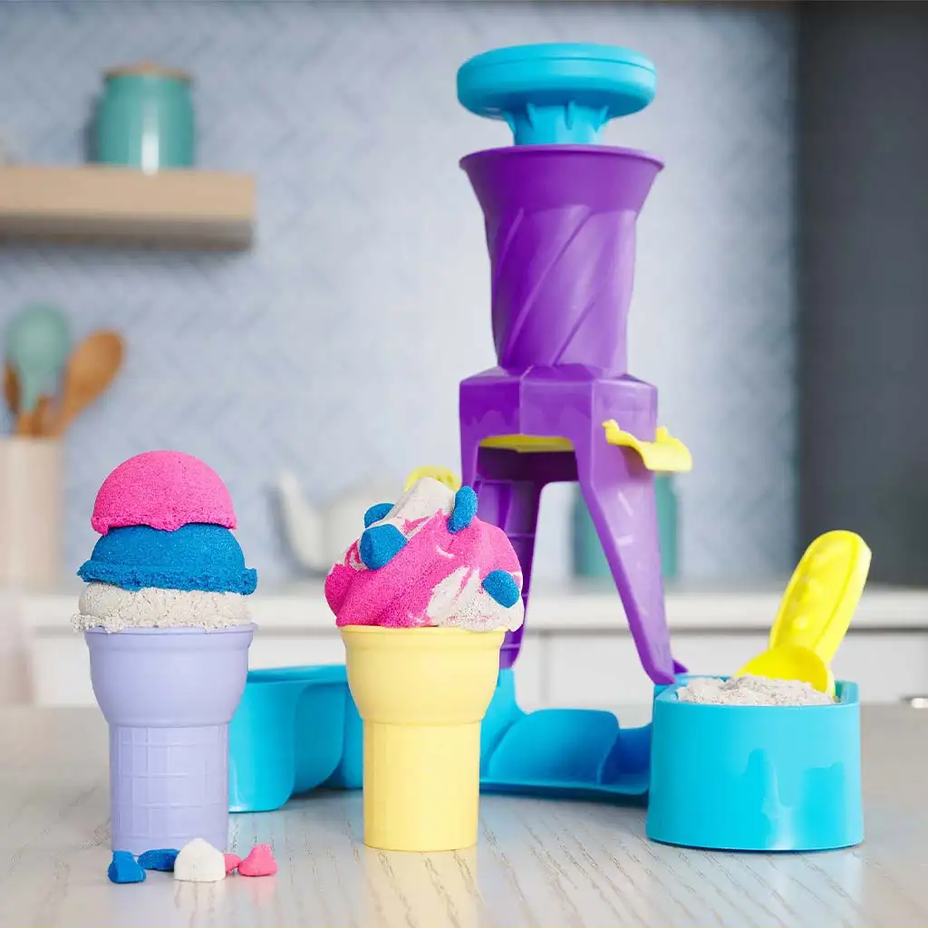 Kinetic Sand: Fagyikészítő homokgyurmás játékszett 396g - Spin Master kép 4
