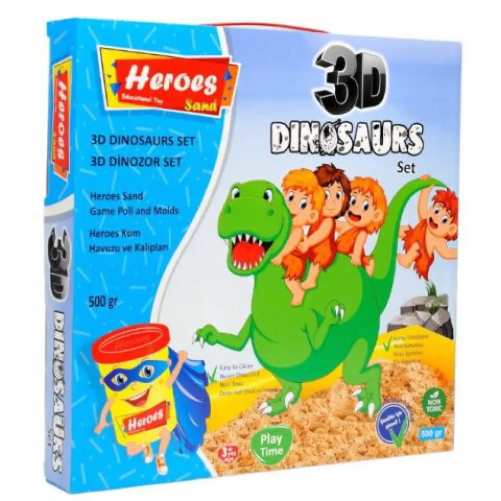 Kinetic Sand: Heros dinos vagy pónis homokgyurma szett kiegészítőkkel 500g-os kép 1