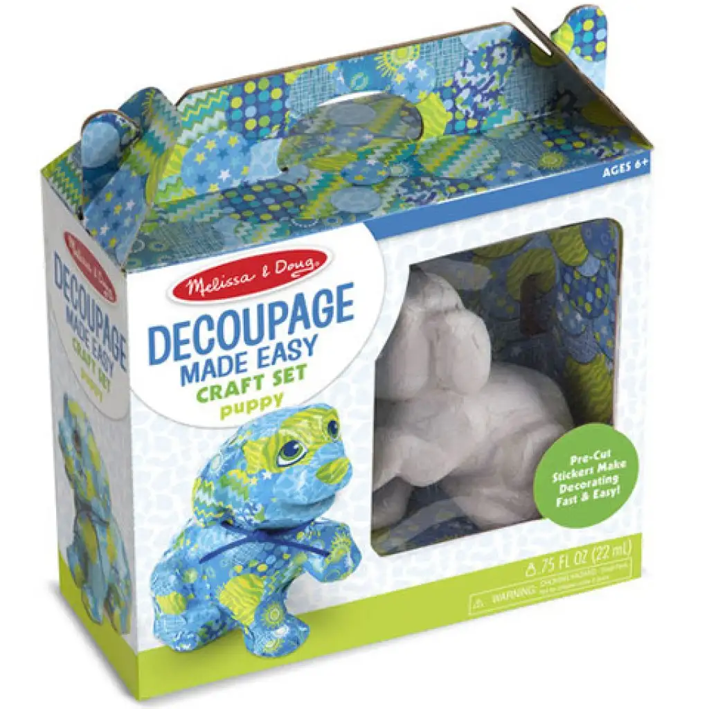 Kiskutya decoupage szett - Melissa & Doug kép 1