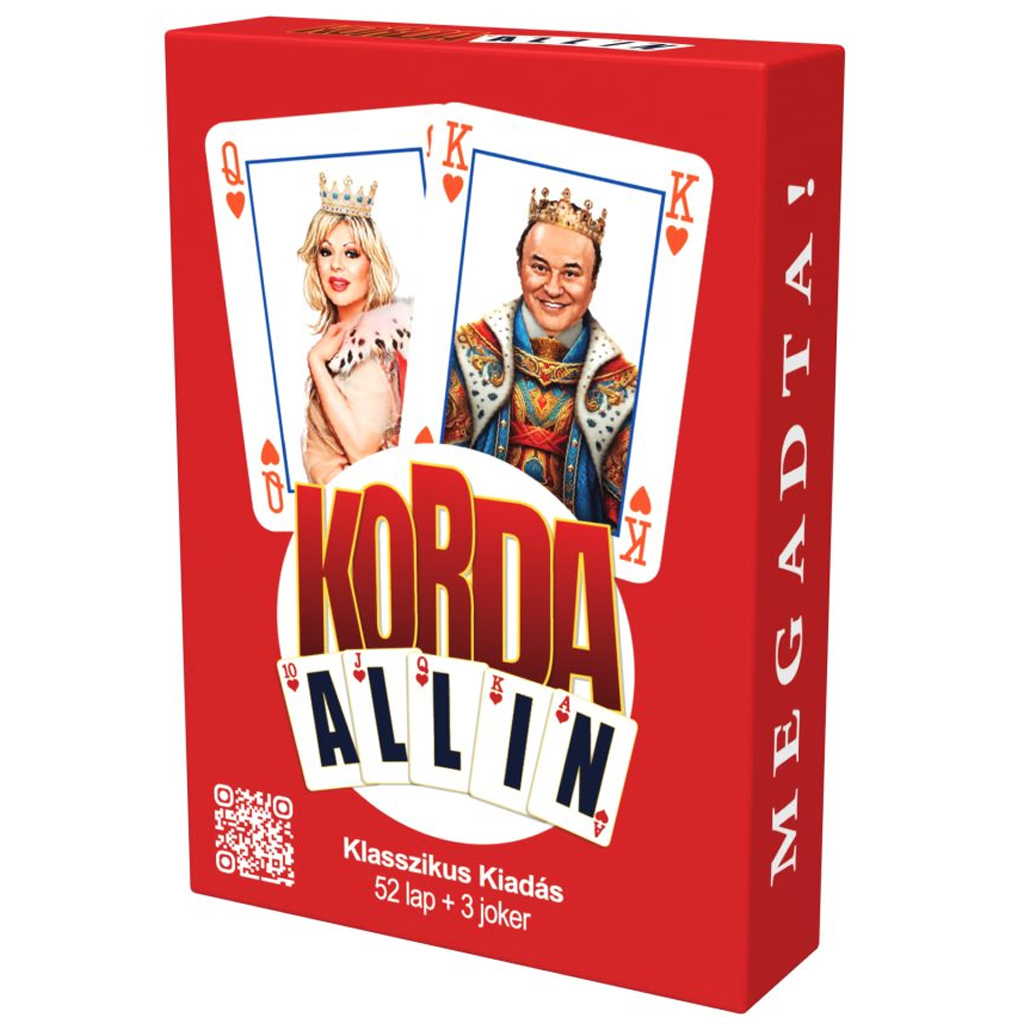 Korda All-in Klasszikus francia kártyapakli (52 lap + 3 Joker) kép 1
