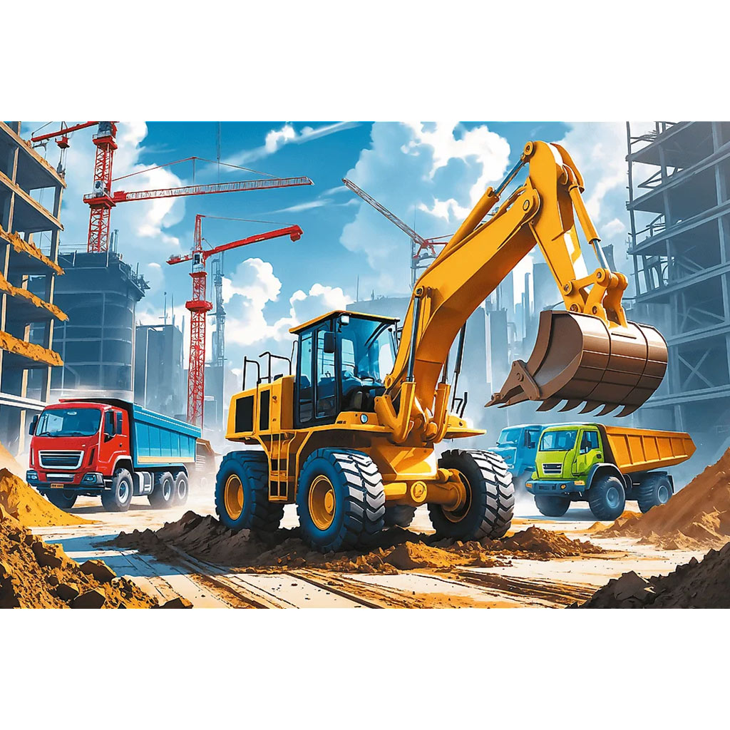 Kotró-rakodó traktor 60 db-os puzzle - Trefl kép 2
