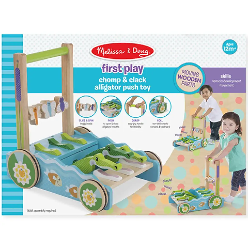 Kroki kattogtató tologató fa járássegítő - Melissa & Doug kép 1