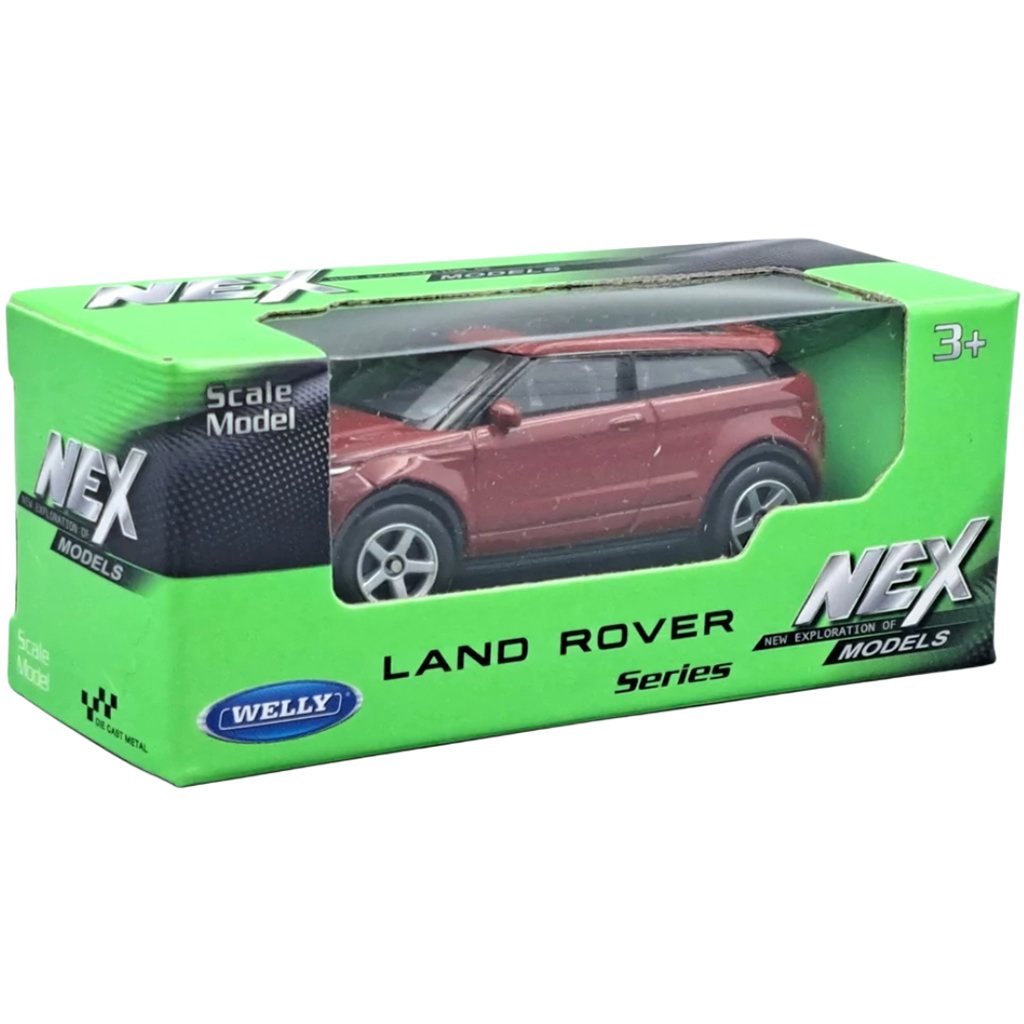 Welly: Land Rover Evoque bordó fém kisautó modell 1/64 kép 1