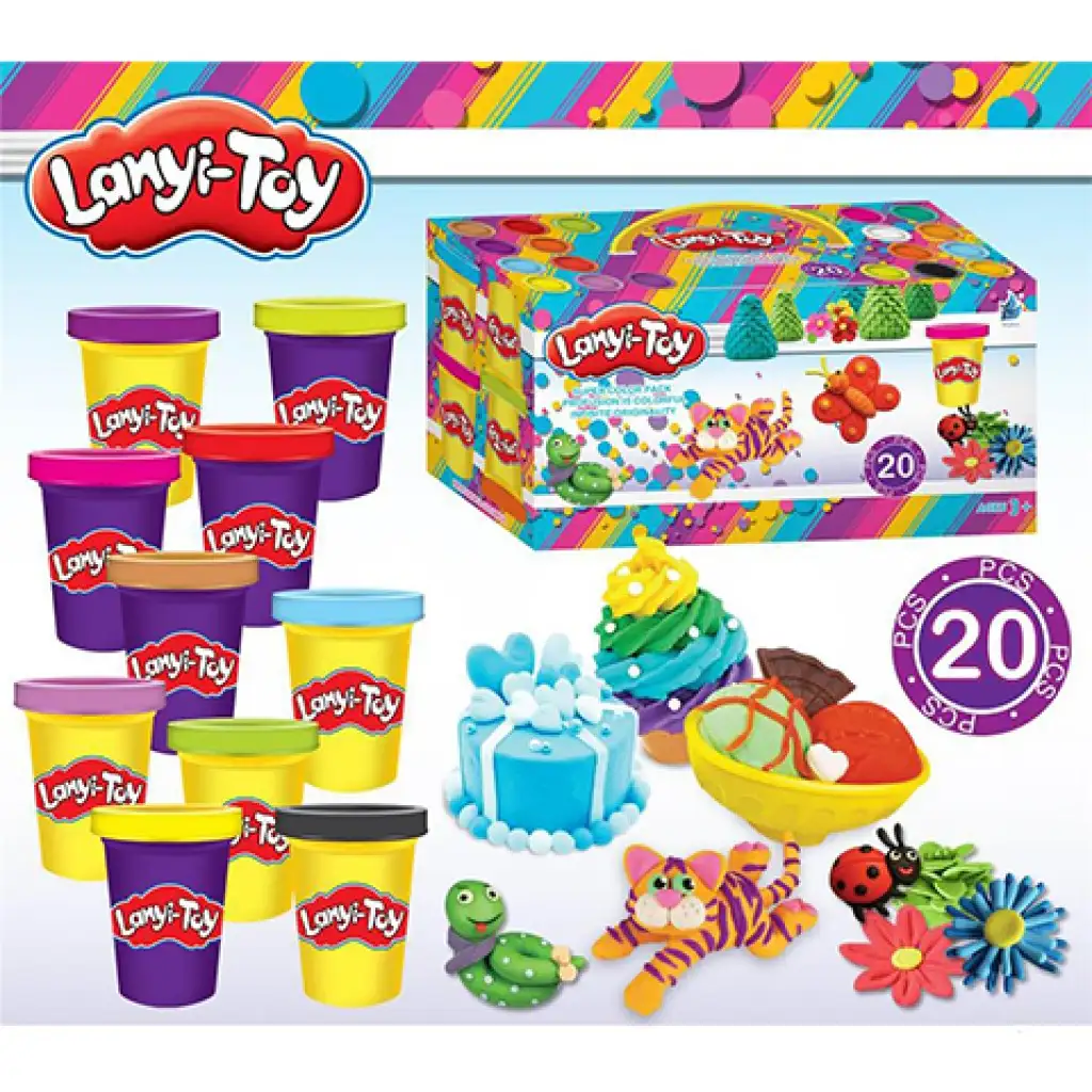 Lanyi-Toy vidám gyurmakészlet formázó szerszámokkal kép 2