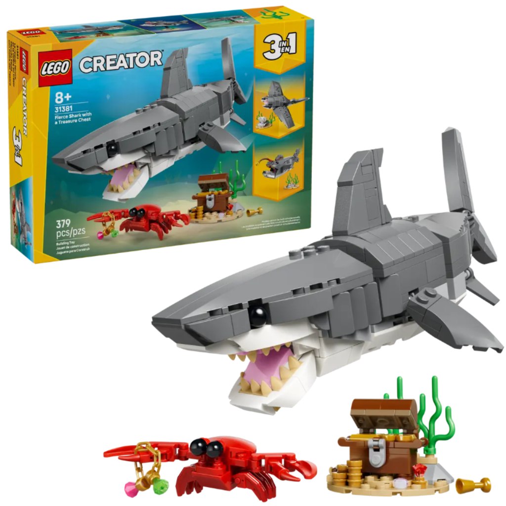 LEGO® Creator: Veszedelmes cápa egy kincsesládával (31381) kép 1