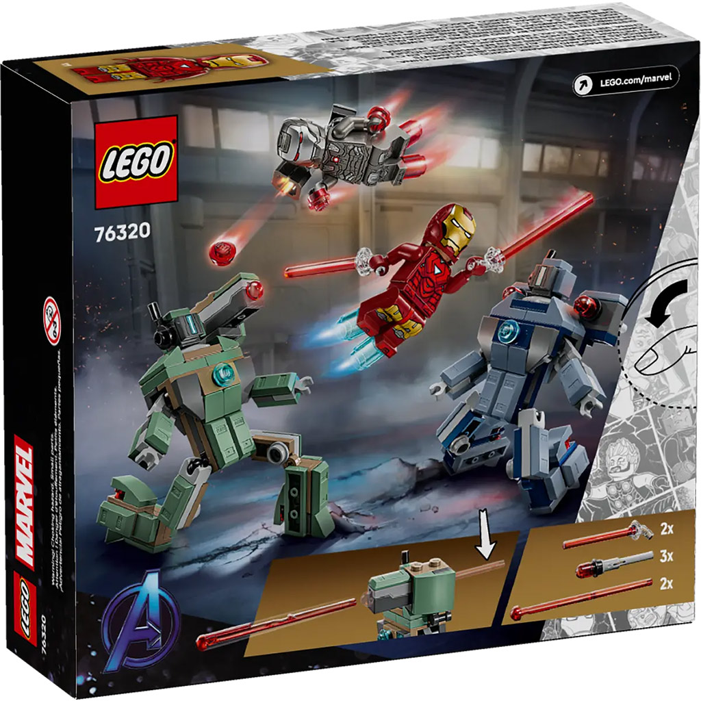 LEGO® Marvel: Vasember és Hadigép vs. Hammer-drónok (76320) kép 7