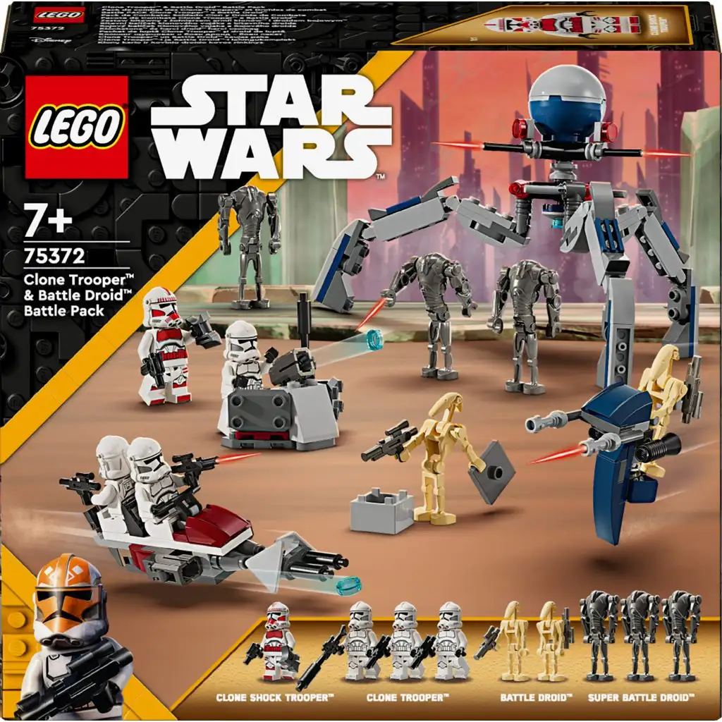 LEGO® Star Wars™: Klónkatona™ és harci droid™ harci csomag (75372) kép 1