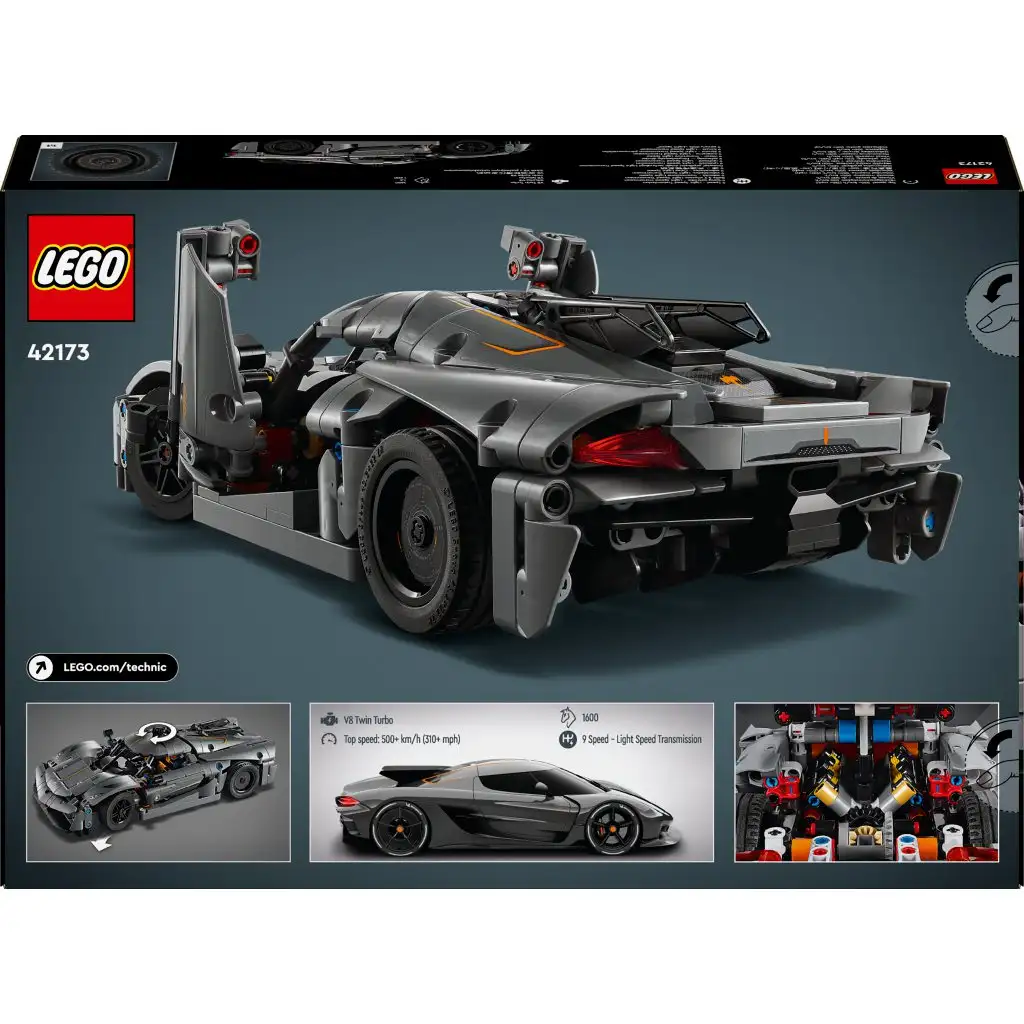 LEGO® Technic: Koenigsegg Jesko Absolut szürke hiperautó (42173) kép 8