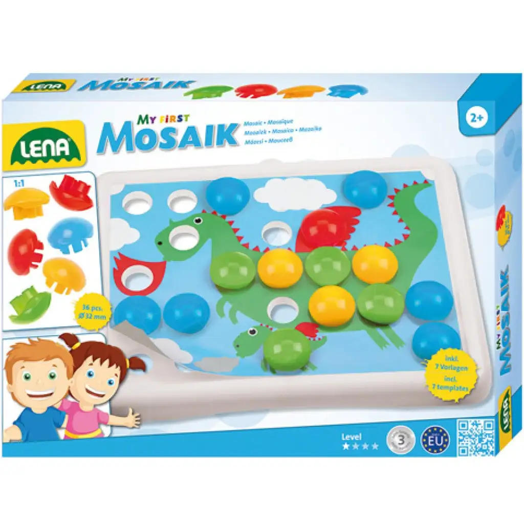 LENA: Mosaik Első Pötyi kreatív szettem 7 mintával 32mm 36db-os kép 1