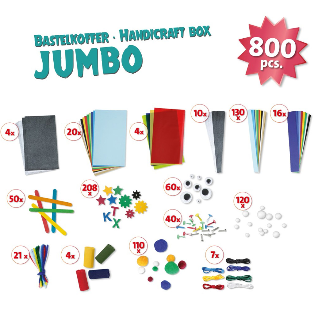 LENA: Jumbo kézműves kreatív játék szett 800db-os kép 3