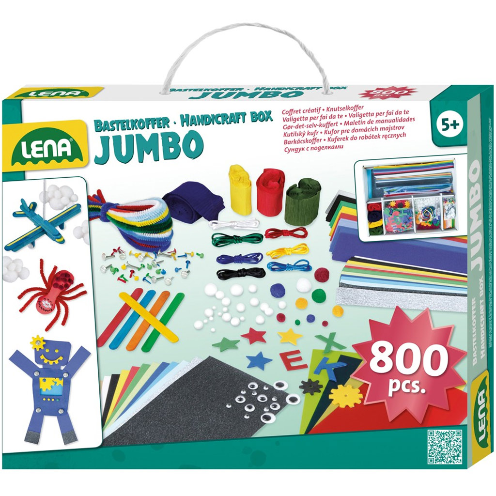 LENA: Jumbo kézműves kreatív játék szett 800db-os kép 1