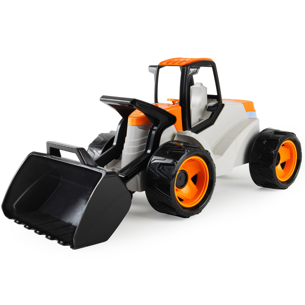 LENA: GIGA TRUCKS óriás homlokrakodó narancssárga-bézs színben 67 cm kép 1