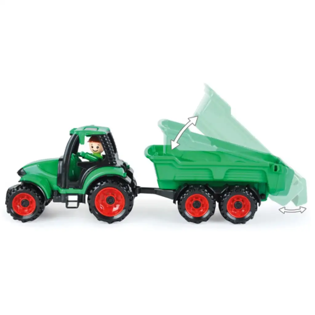 LENA: Truckies traktor utánfutóval és figurával 36cm kép 3
