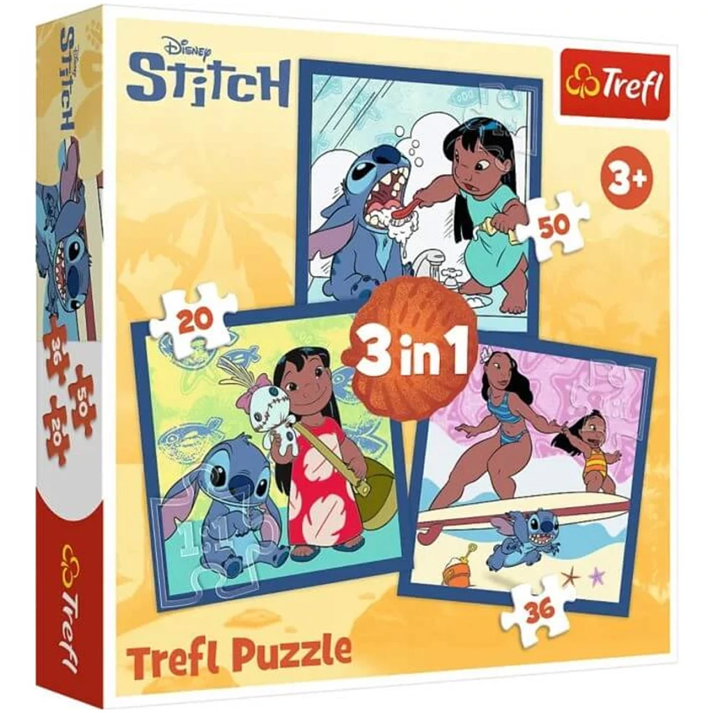 Lilo és Stitch - 3 az 1-ben 20-36-50db-os puzzle - Trefl kép 1