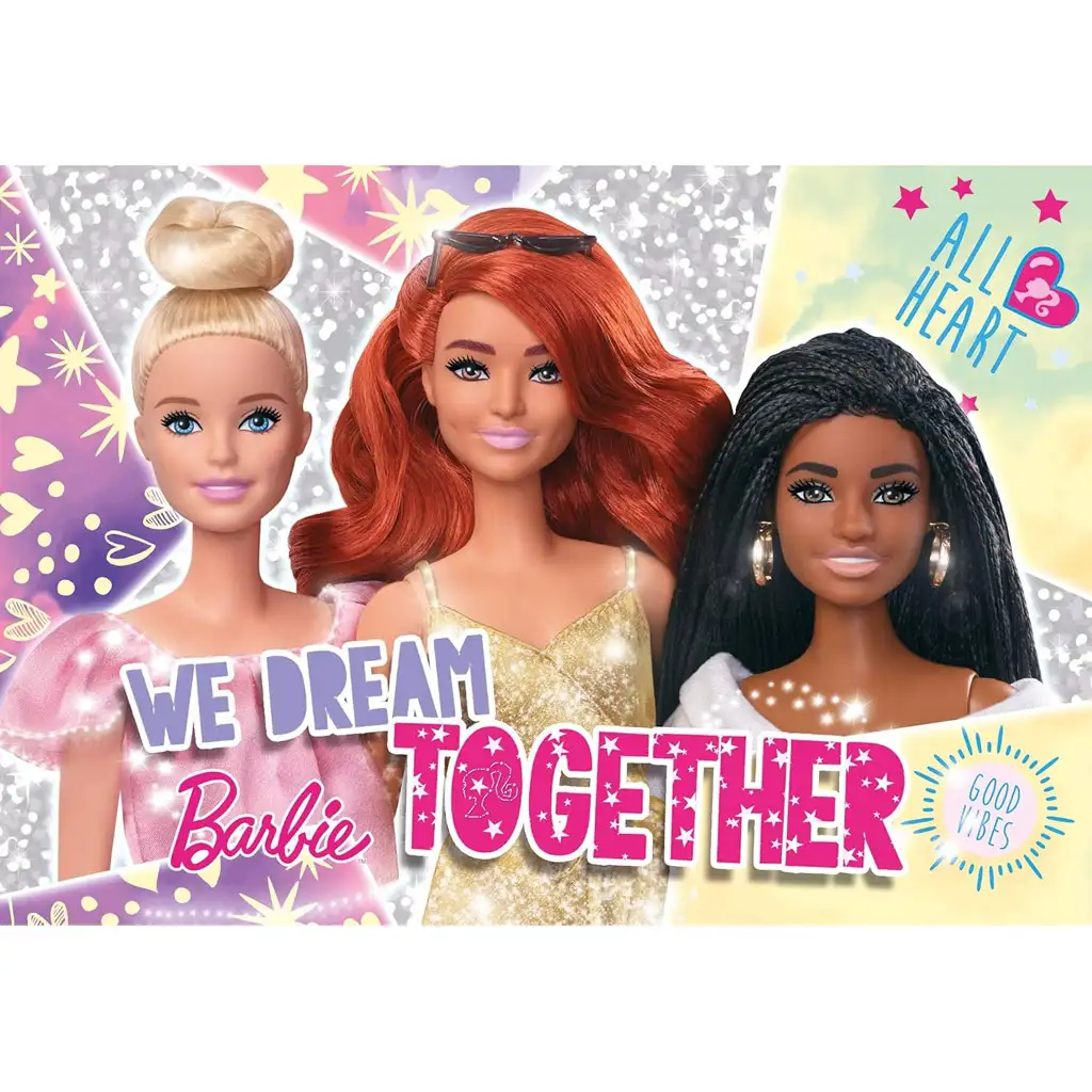 Barbie barátnők 60db-os glitter puzzle 50x35cm - Lisciani kép 2