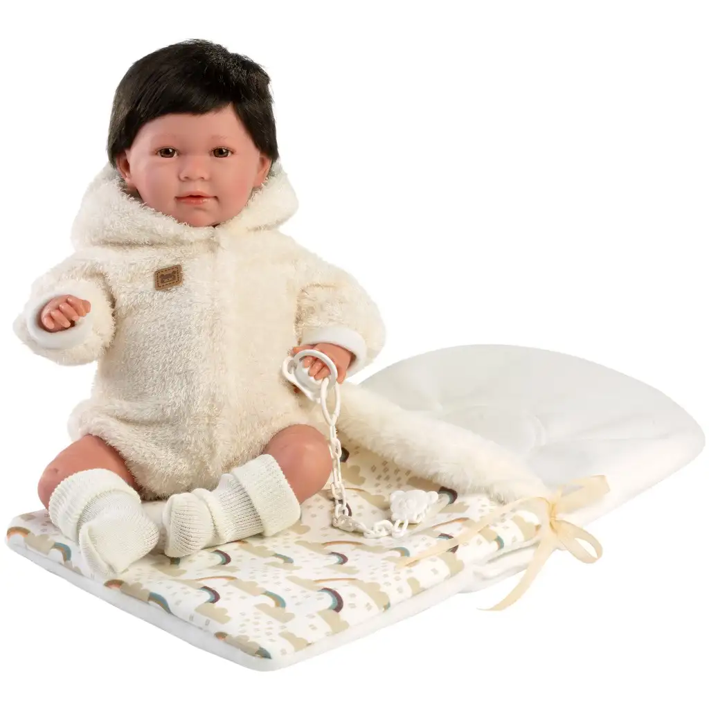 Llorens: Mimi Llorana 42cm-es baba hanggal és hálózsákkal kép 1