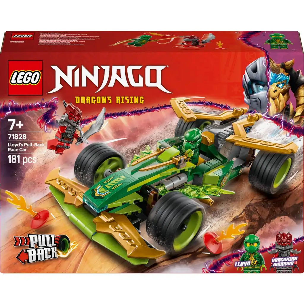 LEGO® Ninjago: Lloyd hátrahúzhatós versenyautója (71828) kép 1