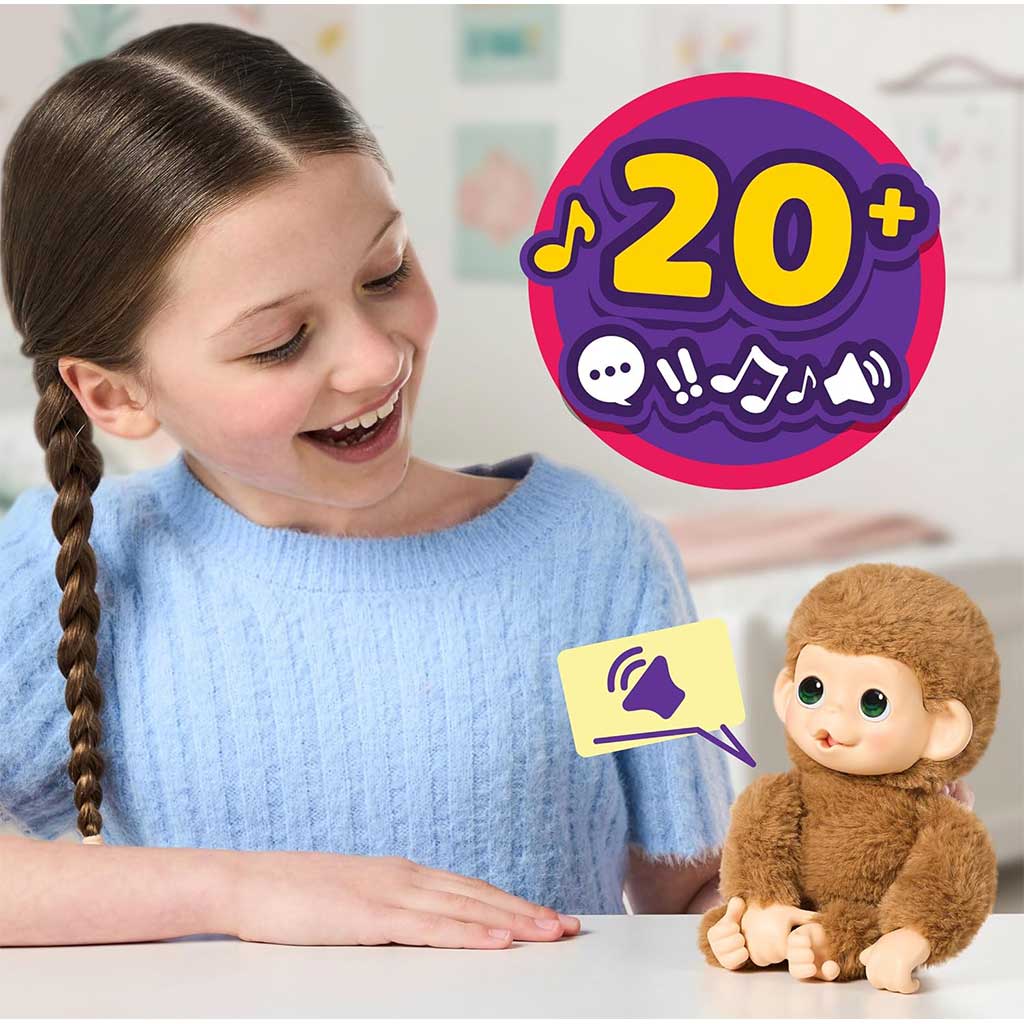 Little Live Pets: Mini Maki Pepi Peach interaktív krém majom kép 4
