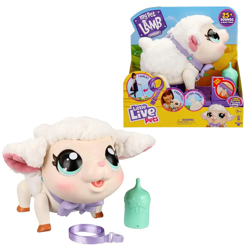 Little Live Pets: Snowie Barika, az interaktív bárány hanggal és mozgó funkcióval kép 1