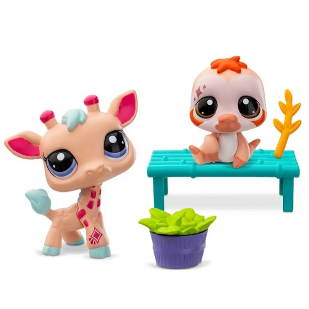 Littlest Pet Shop: Zoo pals - Zsiráf és Lajhár figura csomag 2. Széria kép 2