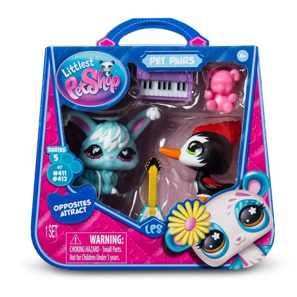 Littlest Pet Shop: Dupla kisállat figura csomag S5 - Harkály és Nyúl kép 1