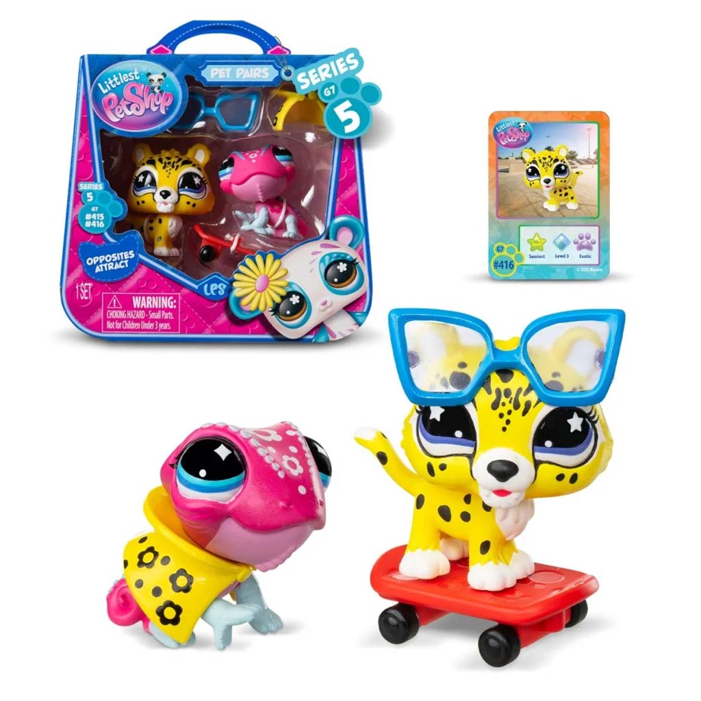 Littlest Pet Shop: Dupla kisállat figura csomag S5 - Kaméleon és Jaguár kép 2