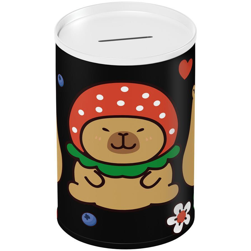 Luna: Capybara mintás henger alakú fém persely 10x15 cm kép 1