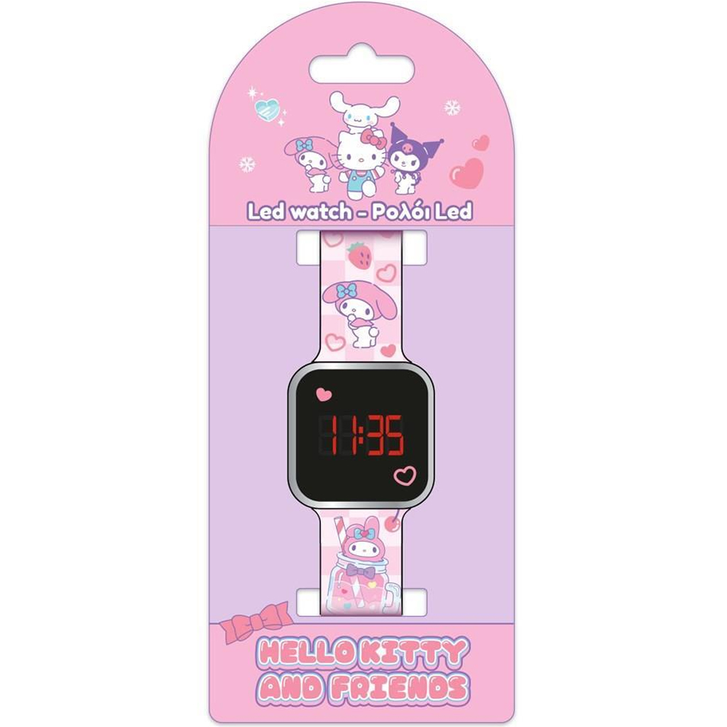 Luna: Hello Kitty My Melody LED-es karóra kép 1